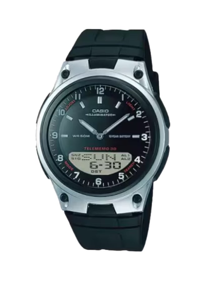 CASIO Men's Resin Analog-Digital Watch AW-80-1A - 40 mm - Image 1